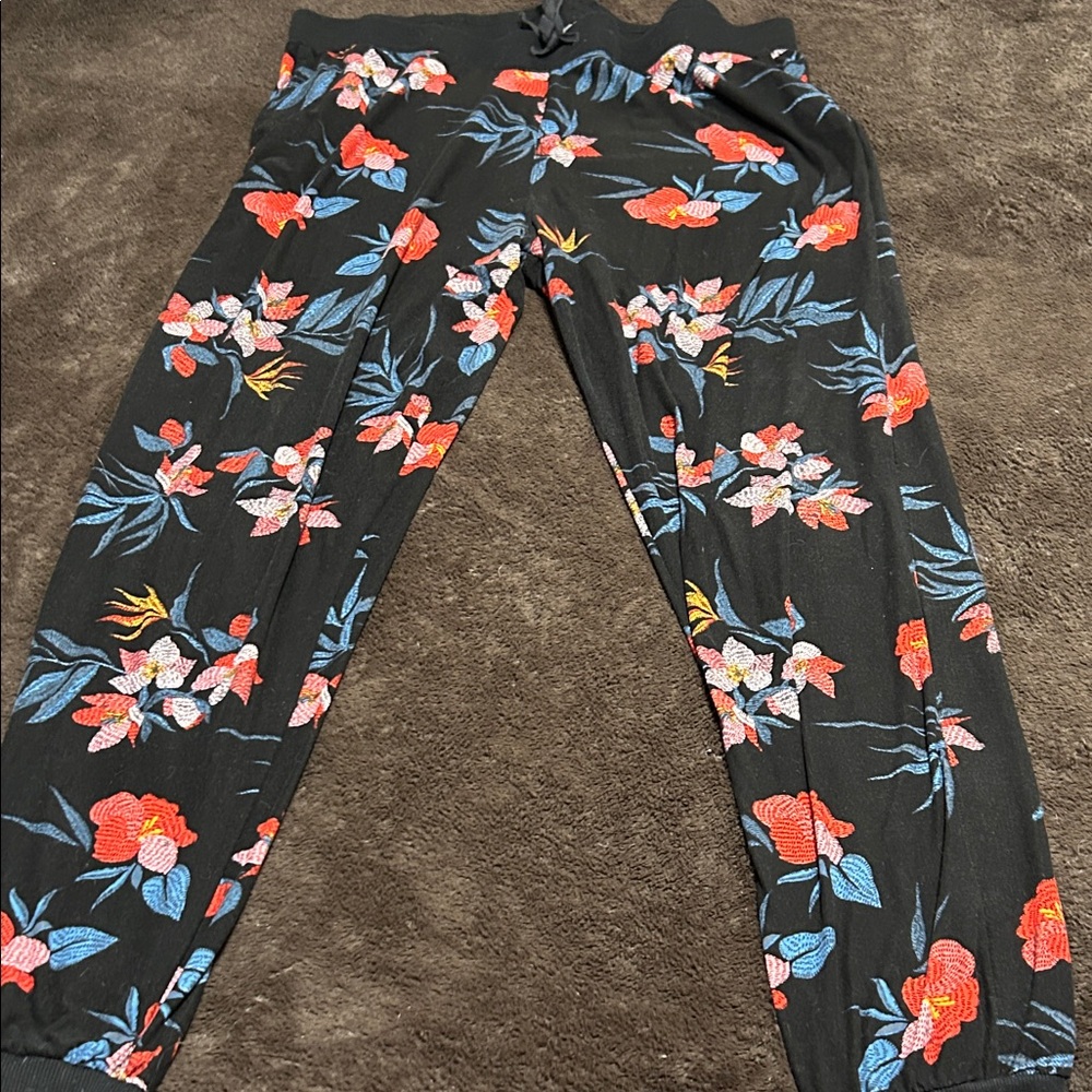 Floral Print Jogger Pants - GENTLY USED!